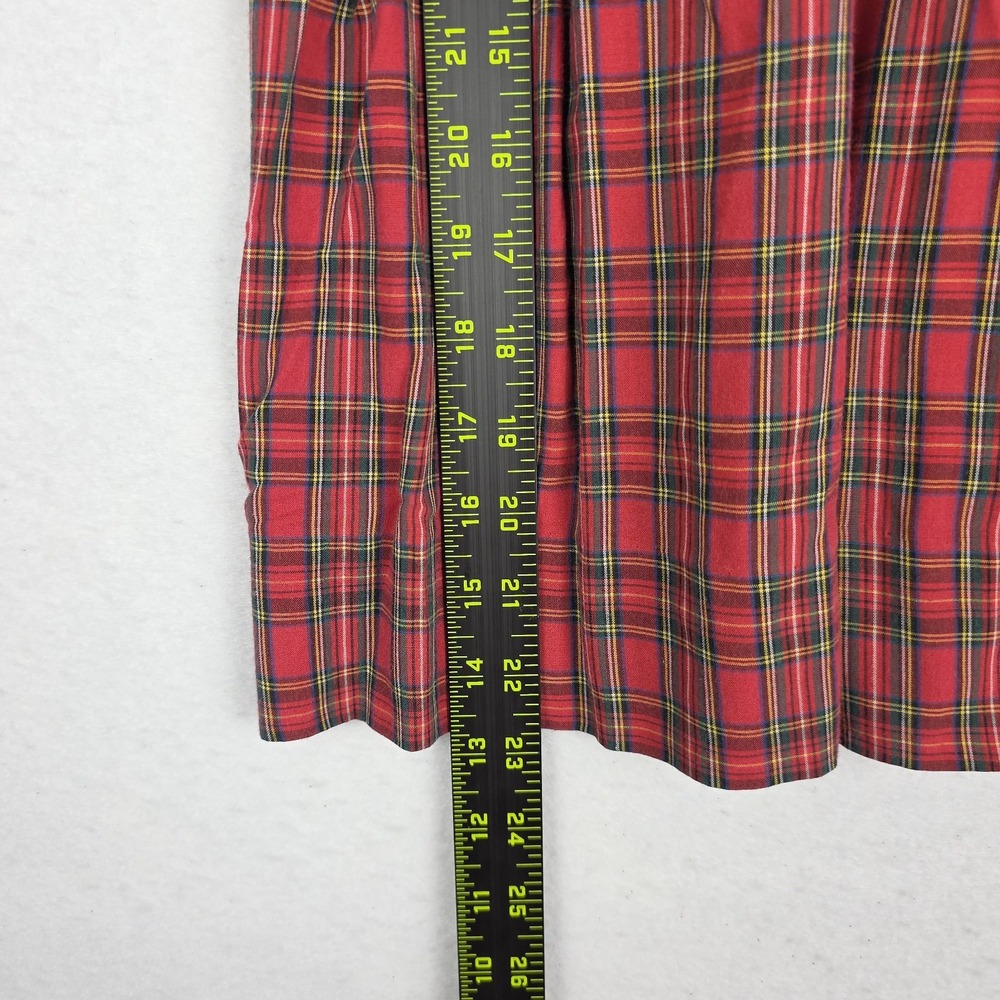 VTG Orient Express Girls Short Sleeve Dress‎ 3 Red Plaid Smock Holiday Hong Kong - Picture 12 of 12